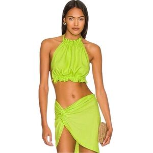 OW Collection Isla Skirt And Isla Halter Top Green
